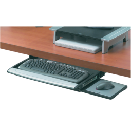 Tablette clavier Office Suite + tiroir souris noir/gris