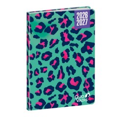 Quo Vadis - Agenda année scolaire - 2026-2027 - Hebdocolor 15 - Semainier Horizontal - Français - Canopy Panthère - 12 mois de août à juillet - 10x15 cm