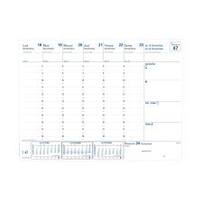 Agenda Semainier Blockhebdo Recharge Quo Vadis - Français - 12 mois de Janv/Déc - 19,6x14,5 cm