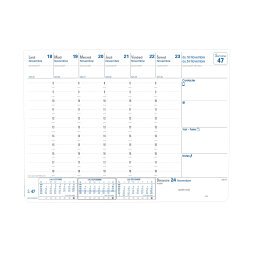 Agenda Semainier Blockhebdo Recharge Quo Vadis - Français - 12 mois de Janv/Déc - 19,6x14,5 cm