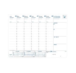 Quo Vadis - Recharge Agenda - 2027 - Blockhebdo - Semainier Planning - Français - 12 mois de janvier à décembre - 19,6x14,5 cm
