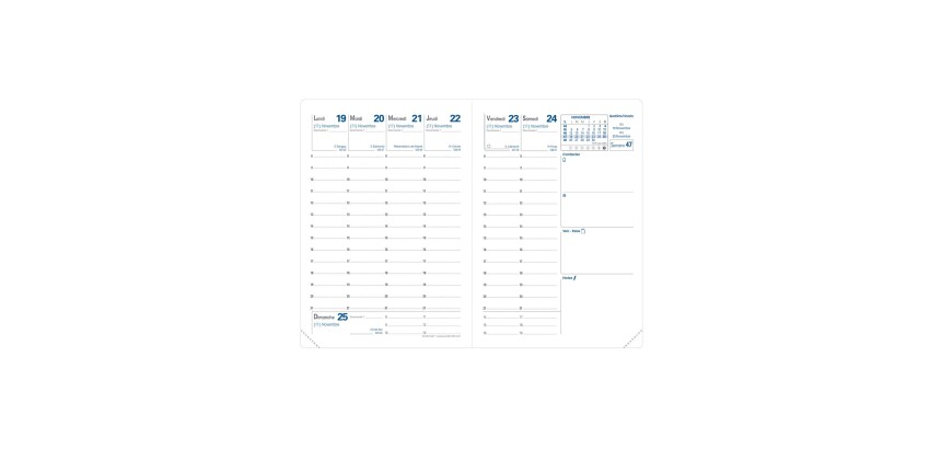 Quo Vadis - Recharge Agenda - 2027 - Randonnée - Semainier Planning - Français - 14 mois de décembre à janvier - 9x12,5 cm