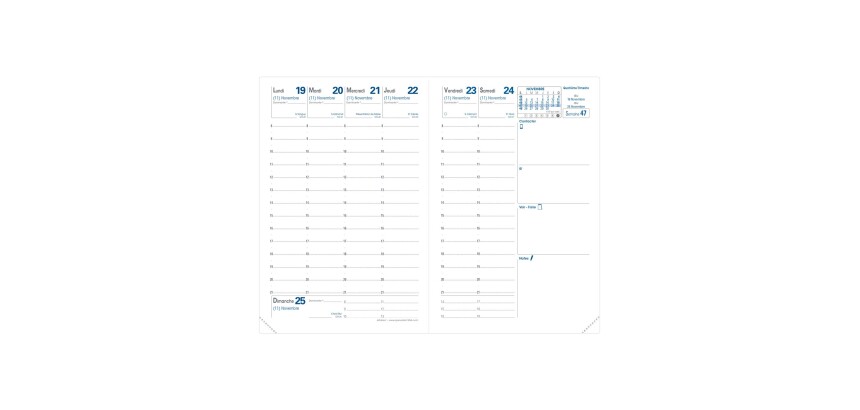 Quo Vadis - Recharge Agenda - 2026 - Affaires - Semainier Planning - Français - 14 mois de décembre à janvier - 10x15 cm