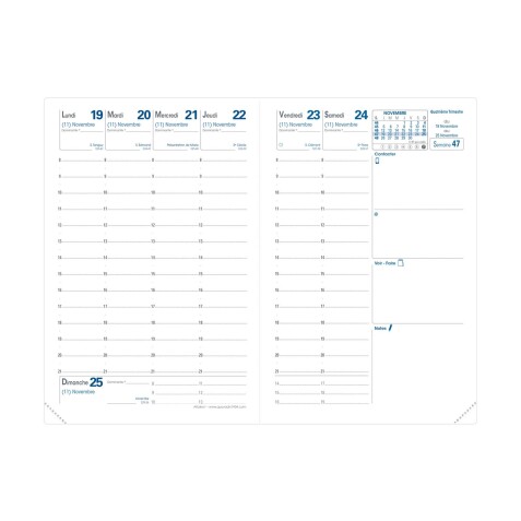 Recharge pour agenda 'Affaires' 2026, 100 x 150 mm