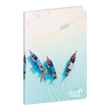 Agenda Semainier Affaires Recyclé Quo Vadis - Multilingue - Respire - 13 mois de Déc/Déc - 10x15 cm - Pirogue