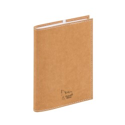 Quo Vadis - Agenda - 2026 - Affaires Recyclé - Semainier Planning - Multilingue - Nelies - Marron - 13 mois de déc. à déc. - 10x15 cm -  recyclé