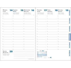 Quo Vadis - Recharge Agenda - 2026 - Affaires Recyclé - Semainier Planning - Multilingue - 13 mois de déc. à déc. - 10x15 cm -  recyclé