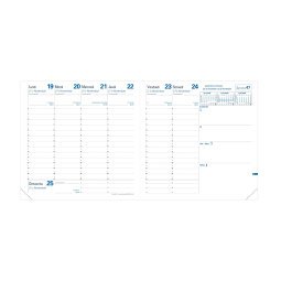 Agenda Semainier Executif Quo Vadis Recharge - Français - 13 mois de Déc/Déc - 16x16 cm