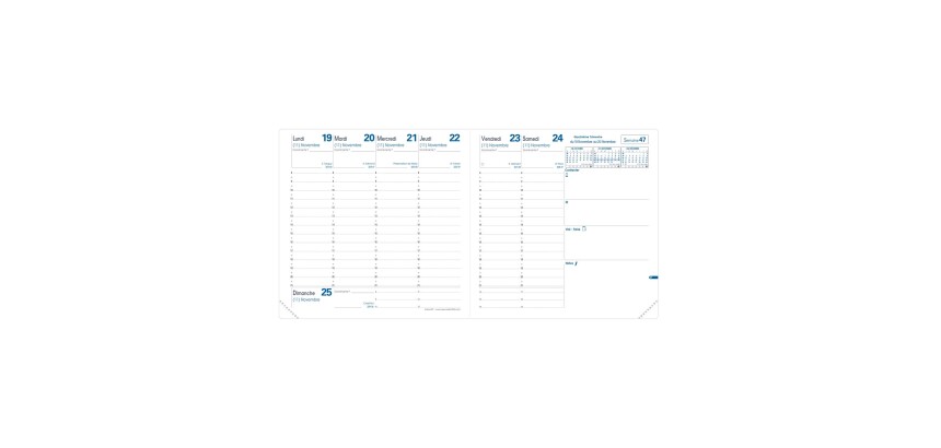 Quo Vadis - Recharge Agenda - 2026 - Exécutif - Semainier Planning - Français - 13 mois de déc. à déc. - 16x16 cm