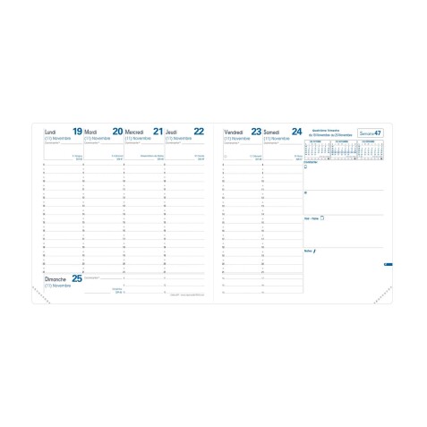 Recharge pour agenda Exécutif, 160 x 160 mm, 2026