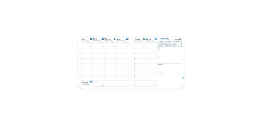 Quo Vadis - Recharge Agenda tranche dorée - 2027 - Exécutif - Semainier Planning - Français - 14 mois de décembre à janvier - 16x16 cm