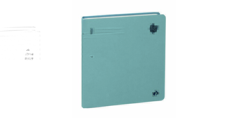 Quo Vadis - Agenda - 2026 - Exécutif Recyclé - Semainier Planning - Multilingue - Harmony - Bleu - 13 mois de déc. à déc. - 16x16 cm -  recyclé