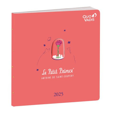 Agenda Semainier Executif Recyclé Quo Vadis - Multilingue - Le Petit Prince - 13 mois de Déc/Déc - 16x16 cm