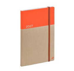 Quo Vadis - Agenda - 2027 - Ministre Recyclé - Semainier Planning - Multilingue - Orange - 12 mois de janvier à décembre - 16x24 cm recyclé