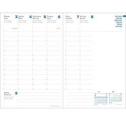 Quo Vadis - Recharge Agenda - 2027 - Ministre Recyclé - Semainier Planning - Multilingue - 12 mois de janvier à décembre - 16x24 cm recyclé