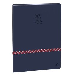 Agenda Semainier Président Quo Vadis - Français - Paco - 13 mois de Déc/Déc - 21x27 cm avec élastique - Bleu