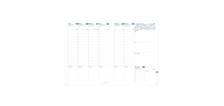 Quo Vadis - Recharge Agenda - 2026 - Consul - Semainier Planning - Français - 14 mois de décembre à janvier - 21x29,7 cm