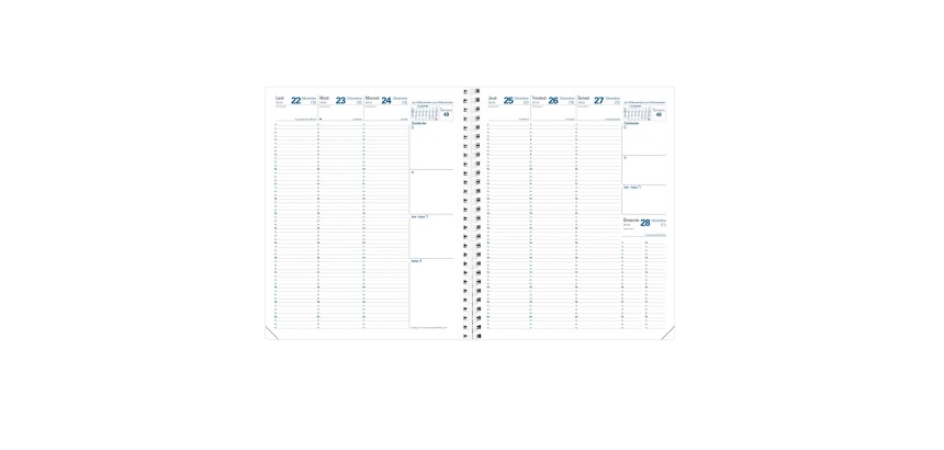 Quo Vadis - Recharge Agenda - Spiralé - 2027 - Euréquart S - Semainier Planning - Français - 13 mois de décembre à décembre - 24x30 cm