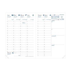 Quo Vadis - Recharge Agenda année scolaire - 2025-2026 - Universitaire - Semainier Planning - Français - 13 mois de août à août - 10x15 cm