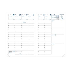 Quo Vadis - Recharge Agenda année scolaire - 2026-2027 - Universitaire - Semainier Planning - Français - 13 mois de août à août - 10x15 cm