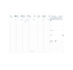 Quo Vadis - Recharge Agenda année scolaire - 2026-2027 - Eu 09/09 - Semainier Planning - Français - 13 mois de août à août - 21x29,7 cm