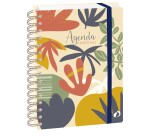 Quo Vadis - Agenda perpétuel - Spiralé - Semainier Horizontal - Français - Eterny - Fleurs - Perpétuel - 15x21 cm