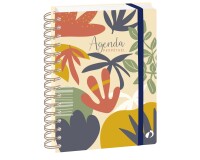 Quo Vadis - Agenda perpétuel - Spiralé - Semainier Horizontal - Français - Eterny - Fleurs - Perpétuel - 15x21 cm