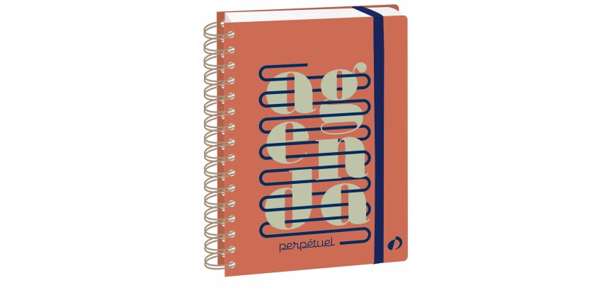 Quo Vadis - Agenda perpétuel - Spiralé - Semainier Horizontal - Français - Eterny - Multicolore - Perpétuel - 15x21 cm