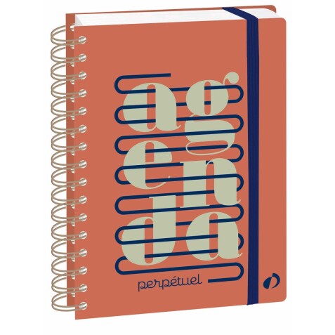 Quo Vadis - Agenda perpétuel - Spiralé - Semainier Horizontal - Français - Eterny - Multicolore - Perpétuel - 15x21 cm
