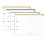 Quo Vadis - Agenda perpétuel - Spiralé - Semainier Horizontal - Français - Eterny - Multicolore - Perpétuel - 15x21 cm