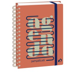 Quo Vadis - Agenda perpétuel - Spiralé - Semainier Horizontal - Français - Eterny - Graphic - Perpétuel - 15x21 cm