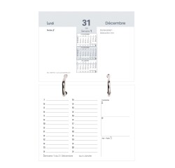 Quo Vadis - Recharge Agenda - 2026 - Bloc 100% Plan - Journalier - Français - 12 mois de janv à déc. - 13,5x10 cm