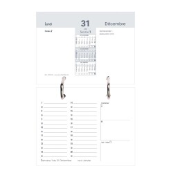 Quo Vadis - Recharge Agenda - 2026 - Bloc 100% Plan - Journalier - Français - 12 mois de janv à déc. - 13,5x10 cm