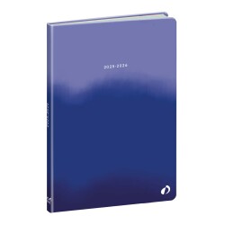 Quo Vadis - Agenda année scolaire - 2025-2026 - Hebdo color 21 - Semainier Horizontal - Français - Atmosphere - Bleu - 12 mois de août à juillet - 15x21 cm
