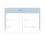 Quo Vadis - Agenda année scolaire - 2025-2026 - Hebdo color 21 - Semainier Horizontal - Français - Atmosphere - Bleu - 12 mois de août à juillet - 15x21 cm