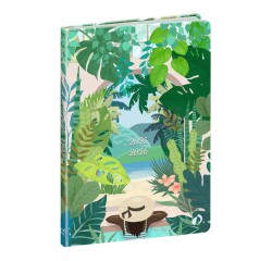 Quo Vadis - Agenda année scolaire - 2025-2026 - Hebdo color 21 - Semainier Horizontal - Français - Canopy - Multicolore - 12 mois de août à juillet - 15x21 cm