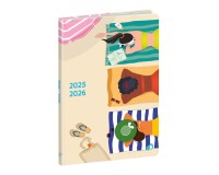 Quo Vadis - Agenda année scolaire - 2025-2026 - Hebdo color 21 - Semainier Horizontal - Français - Canopy - Multicolore - 12 mois de août à juillet - 15x21 cm