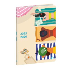Quo Vadis - Agenda année scolaire - 2025-2026 - Hebdo color 21 - Semainier Horizontal - Français - Canopy - Multicolore - 12 mois de août à juillet - 15x21 cm