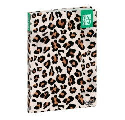 Quo Vadis - Agenda année scolaire - 2026-2027 - Hebdocolor 21 - Semainier Horizontal - Français - Canopy Panthère - 12 mois de août à juillet - 15x21 cm