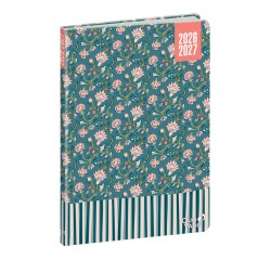 Quo Vadis - Agenda année scolaire - 2026-2027 - Hebdocolor 21 - Semainier Horizontal - Français - Canopy Fleurs - 12 mois de août à juillet - 15x21 cm