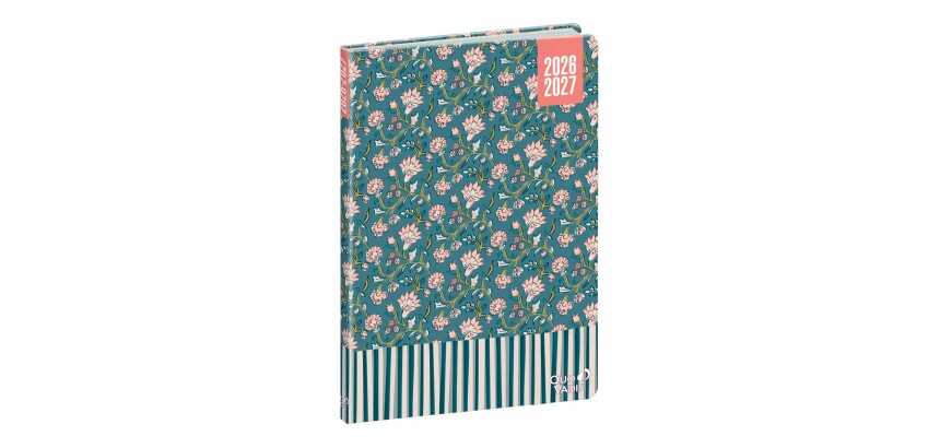 Quo Vadis - Agenda année scolaire - 2026-2027 - Hebdocolor 21 - Semainier Horizontal - Français - Canopy Fleurs - 12 mois de août à juillet - 15x21 cm