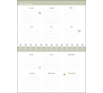 Quo Vadis - Agenda perpétuel - Spiralé - Semainier Horizontal - Français - Eterny - Rayures - Perpétuel - 12x17 cm