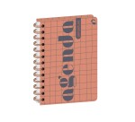Quo Vadis - Agenda perpétuel - Spiralé - Semainier Horizontal - Français - Eterny - Carreaux - Perpétuel - 12x17 cm