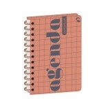 Quo Vadis - Agenda perpétuel - Spiralé - Semainier Horizontal - Français - Eterny - Carreaux - Perpétuel - 12x17 cm