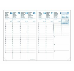 Quo Vadis - Recharge Agenda 16 mois - 2026-2027 - Affaires SD - Semainier Planning - Multilingue - 16 mois de septembre à décembre - 10x15 cm