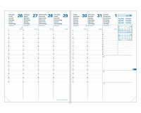 Quo Vadis - Recharge Agenda 16 mois - 2026-2027 - Président SD - Semainier Planning - Multilingue - 16 mois de septembre à décembre - 21x27 cm
