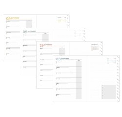 Quo Vadis - Recharge Agenda 16 mois - 2025-2026 - Plan Note - Semainier Notes - Multilingue - 16 mois de septembre à décembre - 15x21 cm