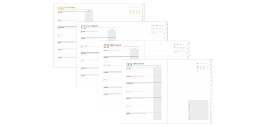 Quo Vadis - Recharge Agenda 16 mois - 2025-2026 - Plan Note - Semainier Notes - Multilingue - 16 mois de septembre à décembre - 15x21 cm