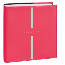 Agenda Journalier Plan Day Quo Vadis - Multilingue - Billy - 16 mois de Sept/Déc - 16x16 cm  - Rose