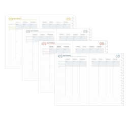 Quo Vadis - Recharge Agenda 16 mois - 2025-2026 - Plan Week - Semainier Notes - Multilingue - 16 mois de septembre à décembre - 16x24 cm
